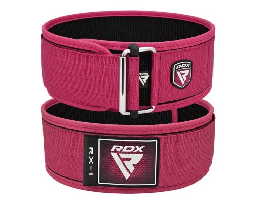 Атлетичний пояс RDX RX1 Weight Lifting Belt Pink XS (WBS-RX1P-XS)