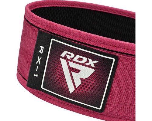 Атлетичний пояс RDX RX1 Weight Lifting Belt Pink XS (WBS-RX1P-XS)