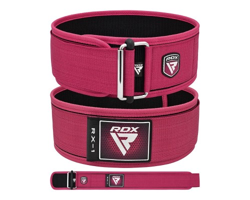 Атлетичний пояс RDX RX1 Weight Lifting Belt Pink XS (WBS-RX1P-XS)