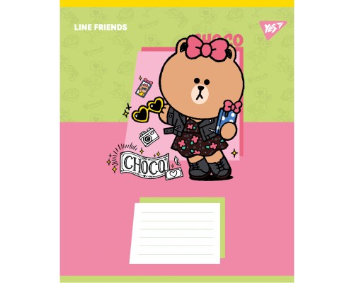 Зошит Yes Line Friends Funny А5 12 аркушів лінія (767639)
