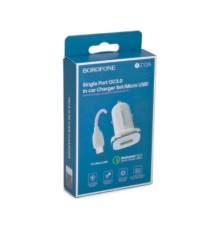 Зарядний пристрій BOROFONE BZ12A USB + cable Micro 5P 1.0m White (BZ12AMW)