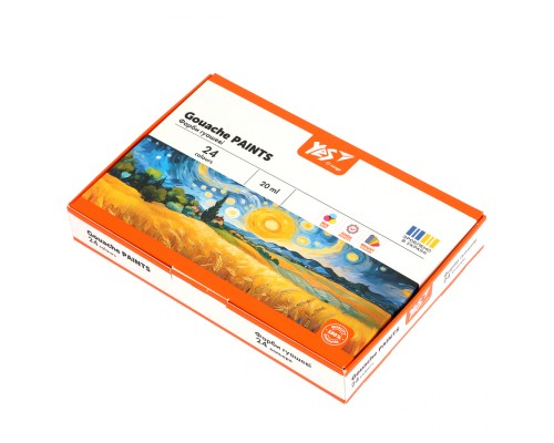 Гуашеві фарби Yes Orange Line 24 кольорів по 20 мл (230434)