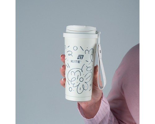 Термокружка Kite 550 мл, біла (K25-1226-3)