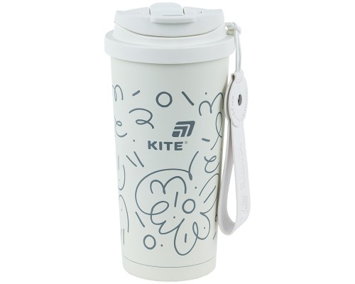 Термокружка Kite 550 мл, біла (K25-1226-3)