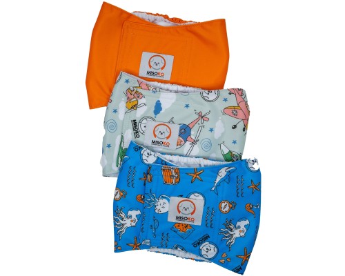 Підгузки для тварин MISOKO&CO багаторазові для кобелів, XXL 3 шт. Вояж (HAINMSK63979RIN)