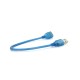 Дата кабель USB 2.0 AM/AF 0.3m blue transparent Voltronic (YT-AM/AF-0,3TBL)