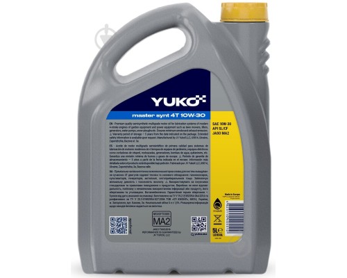Моторна олива Yuko MASTER SYNT 4T 10-30 API SL/CF 5л (4823110405512)
