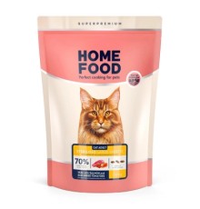 Сухий корм для кішок Home Food For large breeds з телятиною, лососем та в’яленими томатами 1.6 кг (4820235021184)