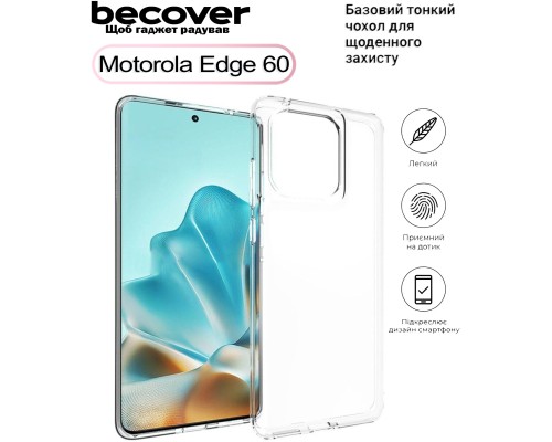 Чохол до мобільного телефона BeCover Silicone Motorola Edge 60 Transparent (713771)