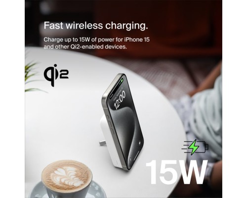 Батарея універсальна Belkin 8000mAh MagSafe Wireless Qi2 White (BPD007BTWH)