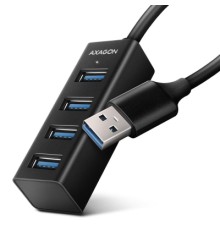 Концентратор AXAGON USB 3.1 to 4xUSB 3.0 0.2m black (HUE-M1A)