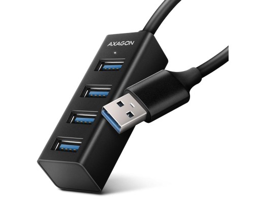 Концентратор AXAGON USB 3.1 to 4xUSB 3.0 0.2m black (HUE-M1A)