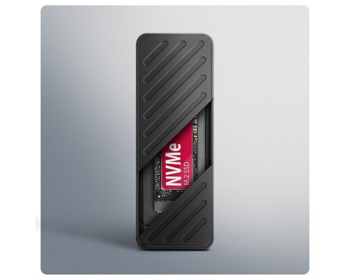 Кишеня зовнішня AXAGON USB-C 20Gbps metal box for M.2 NVMe SSD ARMORED (EEM2-20G)