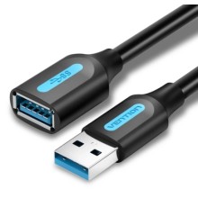 Дата кабель USB 3.0 A Male to A Female Extension Cable 3M black PVC Type VENTION (CBHBI)
