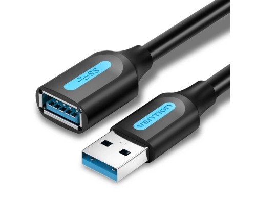 Дата кабель USB 3.0 A Male to A Female Extension Cable 3M black PVC Type VENTION (CBHBI)