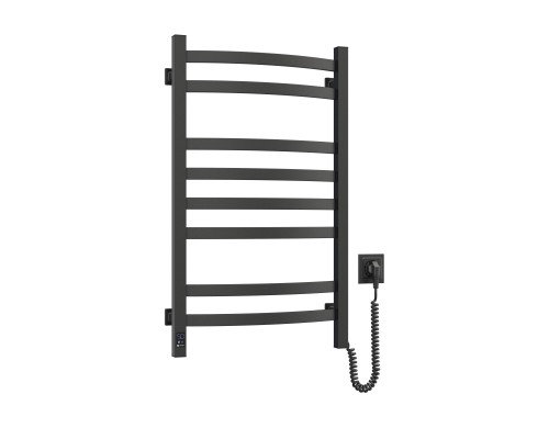 Сушарка для рушників Navin Avalon, 800х480, таймер-регулятор, сталь, чорний муар, праве підключення (12-203053-4880)