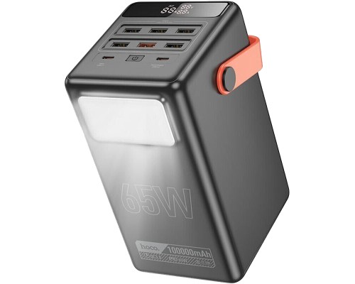 Батарея універсальна HOCO 100000mAh Max Centurion PD/65W, QC, LED Lamp, Black (DB03 / 714722)