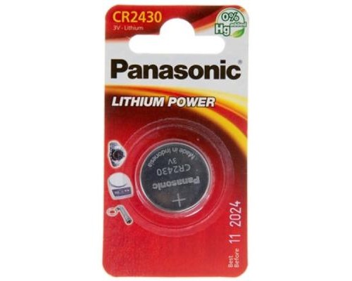 Батарейка Panasonic CR 2430 * 1 LITHIUM (CR-2430EL/1B) 