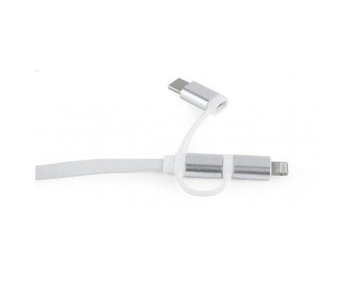 Дата кабель USB 2.0 AM to Lightning + Micro 5P + Type-C 1.0m Cablexpert (CC-USB2-AMLM32-1M-W) Дата кабель USB 2.0 AM to Lightning + Micro 5P + Type-C 1.0m Cablexpert (CC-USB2-AMLM32-1M-W)