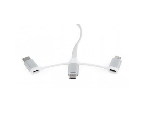 Дата кабель USB 2.0 AM to Lightning + Micro 5P + Type-C 1.0m Cablexpert (CC-USB2-AMLM32-1M-W) Дата кабель USB 2.0 AM to Lightning + Micro 5P + Type-C 1.0m Cablexpert (CC-USB2-AMLM32-1M-W)