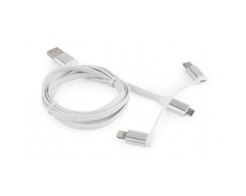 Дата кабель USB 2.0 AM to Lightning + Micro 5P + Type-C 1.0m Cablexpert (CC-USB2-AMLM32-1M-W) Дата кабель USB 2.0 AM to Lightning + Micro 5P + Type-C 1.0m Cablexpert (CC-USB2-AMLM32-1M-W)