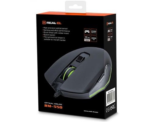 Мишка REAL-EL RM-550 Black