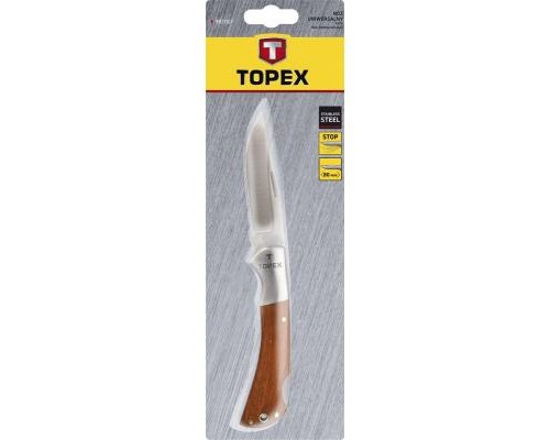 Ніж Topex унiверсальний, лезо 80 мм, складний (98Z007)