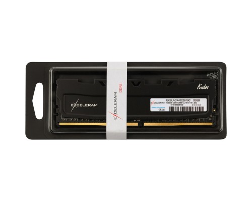 Модуль пам'яті для комп'ютера DDR4 32GB 2666 MHz Black Kudos eXceleram (EKBLACK4322619C)