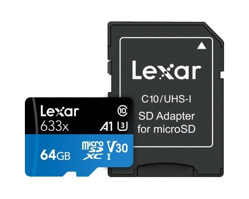 Карта пам'яті Lexar 64GB microSDXC class 10 UHS-I 633x (LSDMI64GBB633A)