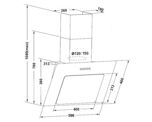 Витяжка кухонна Pyramida NR 60 PK WHITE