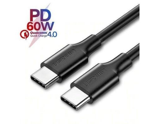 Дата кабель USB-C to USB-C 1.0m US286 3A Black Ugreen (50997)