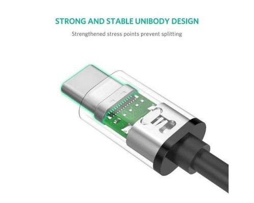 Дата кабель USB-C to USB-C 1.0m US286 3A Black Ugreen (50997)