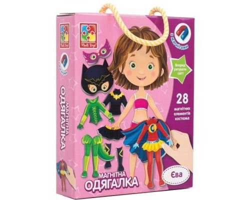 Розвиваюча іграшка Vladi Toys Магнітна одевалка Єва, укр. (VT3702-08) Розвиваюча іграшка Vladi Toys Магнітна одевалка Єва, укр. (VT3702-08)