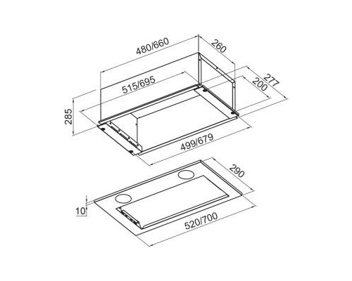 Витяжка кухонна Pyramida CHX 722 IX