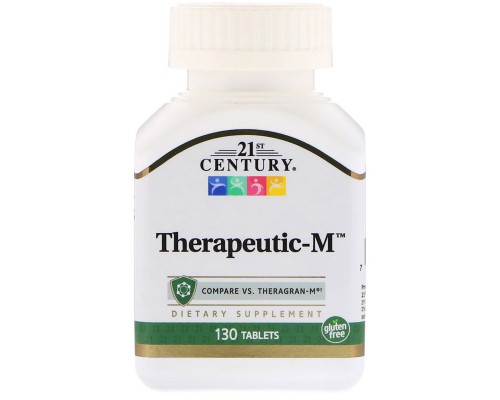 Мультивітамін 21st Century Мультивітаміни Терапевтичні, Therapeutic-M, 130 таблеток (CEN-22368) Мультивітамін 21st Century Мультивітаміни Терапевтичні, Therapeutic-M, 130 таблеток (CEN-22368)