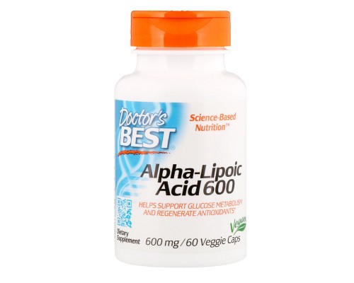 Антиоксидант Doctor's Best Альфа-ліпоєва кислота, Alpha-Lipoic Acid, 600 мг, 60 капсул (DRB-00133) Антиоксидант Doctor's Best Альфа-ліпоєва кислота, Alpha-Lipoic Acid, 600 мг, 60 капсул (DRB-00133)