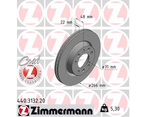 Гальмівний диск ZIMMERMANN 440.3132.20