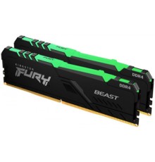 Модуль пам'яті для комп'ютера DDR4 32GB (2x16GB) 3600 MHz Fury Beast RGB Kingston Fury (ex.HyperX) (KF436C18BBAK2/32)