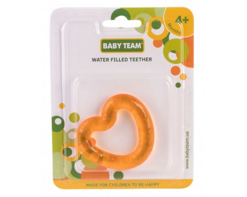 Прорізувач Baby Team з гелем (4005_помаранчеве сердечко)