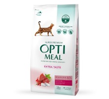 Сухий корм для кішок Optimeal зі смаком телятини 1.5 кг (4820215364690)