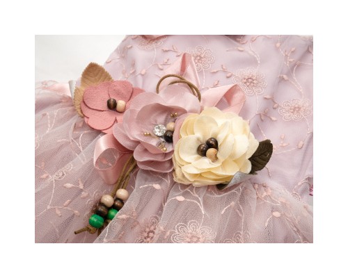 Плаття дитяче Tivido святкове з прикрасою (2135-92G-pink)