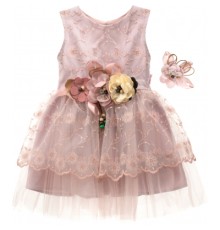 Плаття дитяче Tivido святкове з прикрасою (2135-92G-pink)