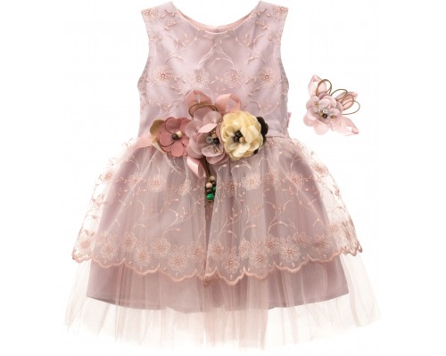Плаття дитяче Tivido святкове з прикрасою (2135-92G-pink)