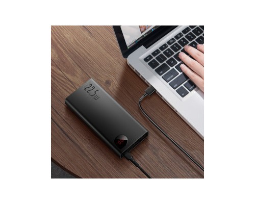 Батарея універсальна Baseus Adaman Metal 20000mAh, PD/22.5W, QC/3.0, Lightning (PPAD000101) 