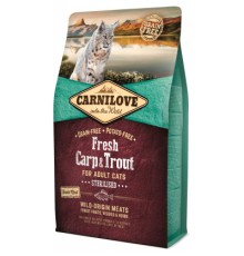 Сухий корм для кішок Carnilove Fresh Carp and Trout Sterilised for Adult cats 2 кг (8595602527441)