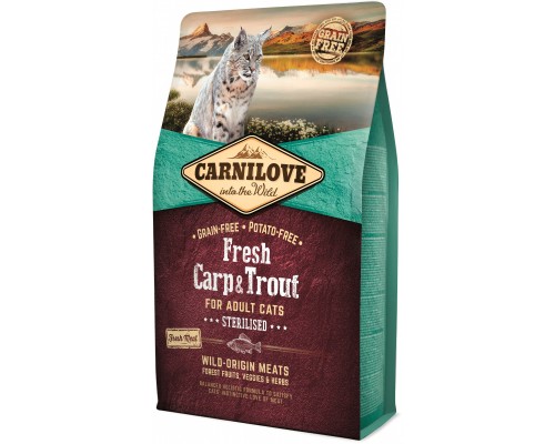 Сухий корм для кішок Carnilove Fresh Carp and Trout Sterilised for Adult cats 2 кг (8595602527441)