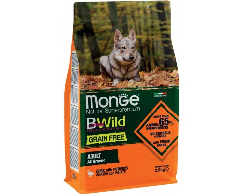 Сухий корм для собак Monge Dog Bwild Gr.Free качка 2.5 кг (8009470004732)
