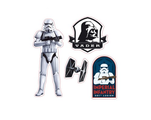 Стікер-наклейка ABYstyle Star Wars — Vador/Trooper (Вейдер/Штурмовик) 16х11 см / 2 ар (ABYDCO361)