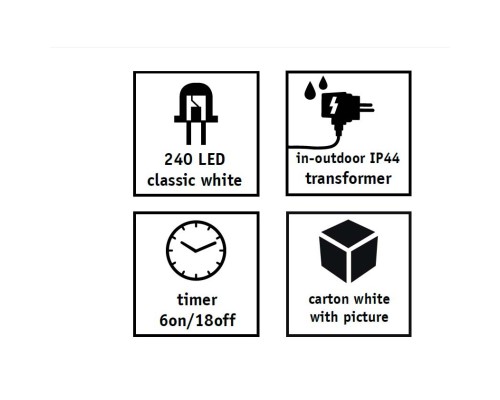 Гірлянда Luca Lighting підвісна Канделябр 1х0,3 м білий (8720362026808)