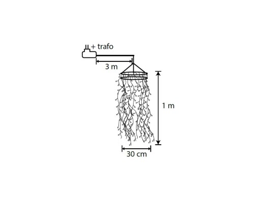 Гірлянда Luca Lighting підвісна Канделябр 1х0,3 м білий (8720362026808)